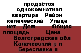 продаётся однокомнатная квартира › Район ­ калачевский › Улица ­ нет › Дом ­ 26 › Общая площадь ­ 31 › Цена ­ 600 000 - Волгоградская обл., Калачевский р-н, Береславка п. Недвижимость » Квартиры продажа   